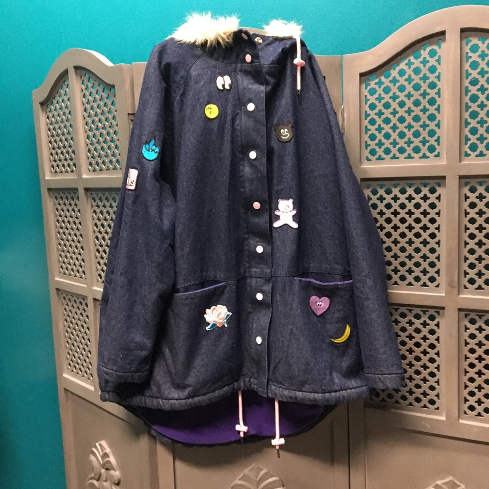 Lazy Oaf patches coat